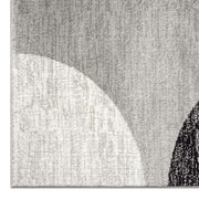 Beantown Bubble Black cream Runner Rug