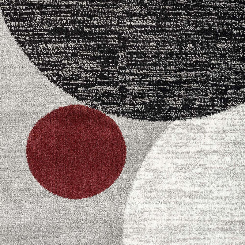 Beantown Bubble Black cream Runner Rug