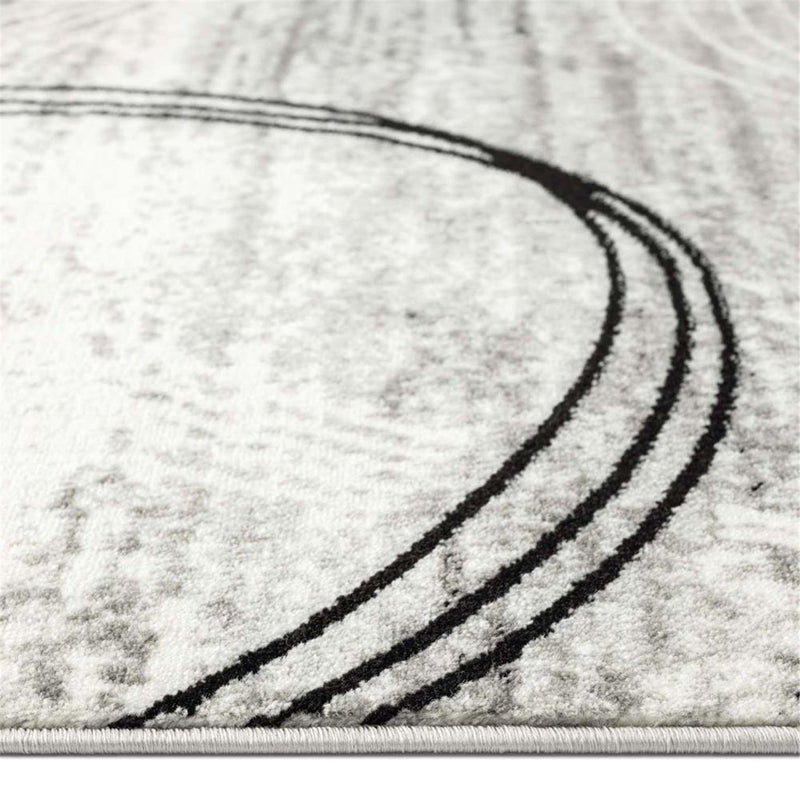 Beantown Saturn light Grey Runner Rug