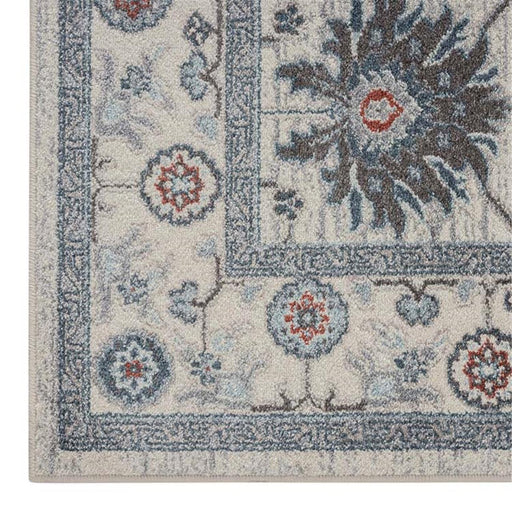 Gorge Hunger Blue Grey Runner Rug
