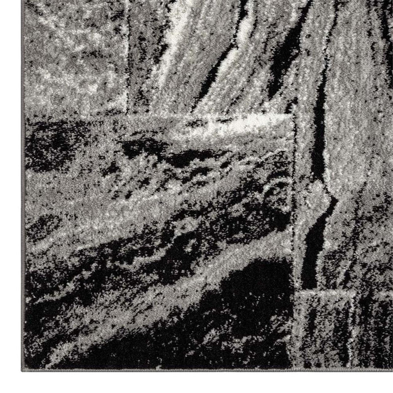 Phantasy Mirage Grey Black Runner Rug