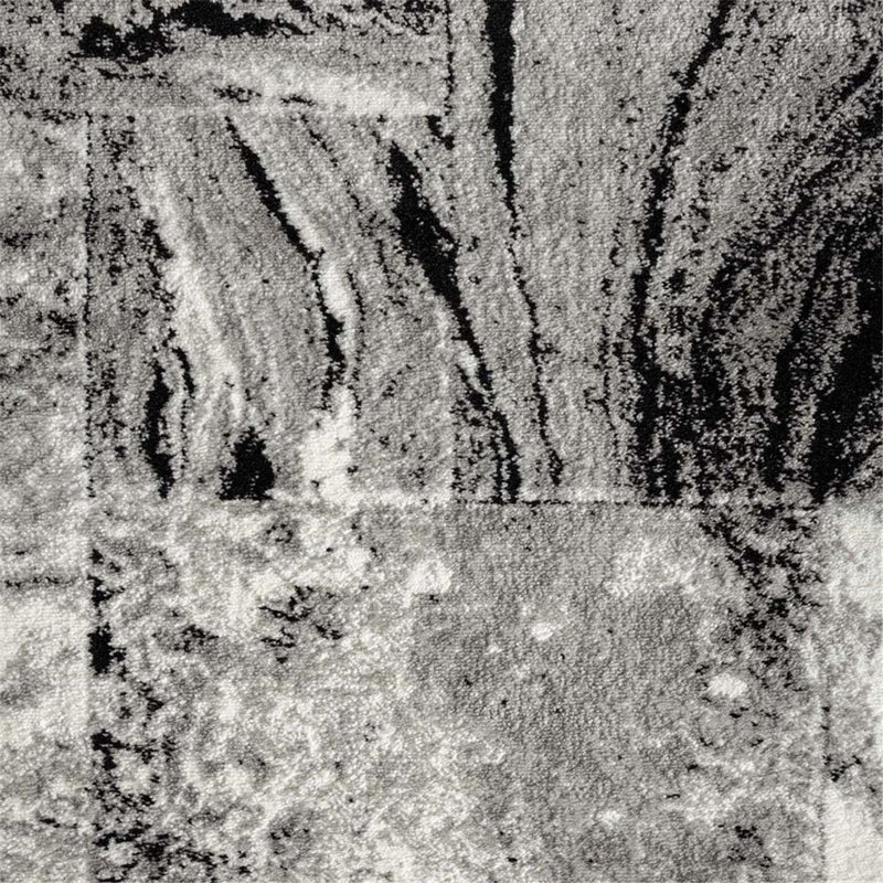 Phantasy Mirage Grey Black Runner Rug