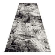 Phantasy Mirage Grey Black Runner Rug