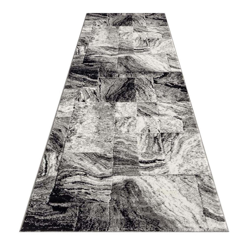 Phantasy Mirage Grey Black Runner Rug