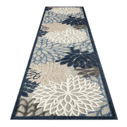 Monaco Forest Grey Blue Runner Rug