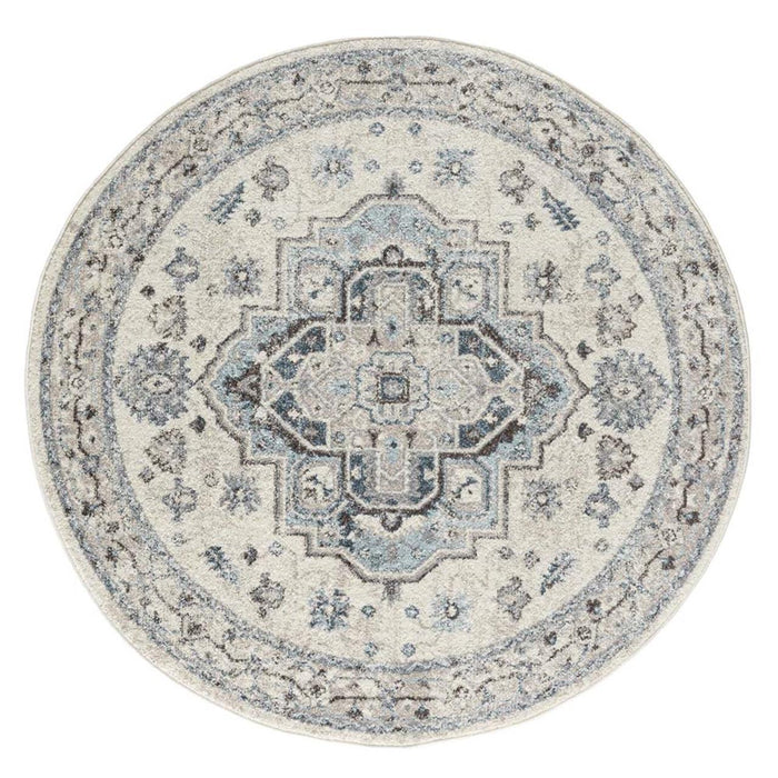 Cambria Whimsy Blue Round Rug