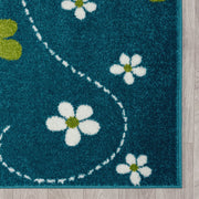 KidsVillage Giraffe Blue Rug