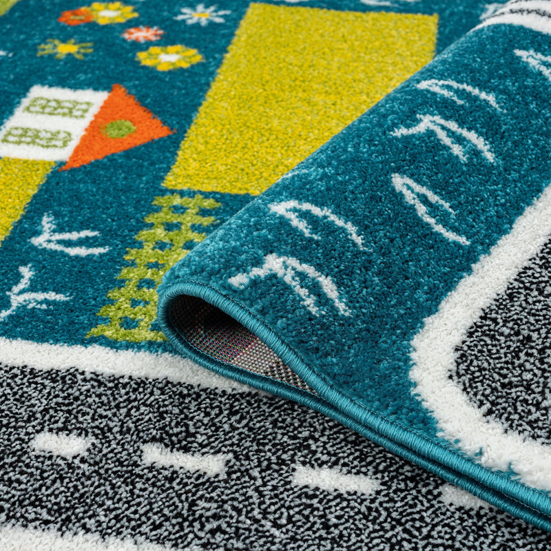 KidsVillage Street Blue Rug