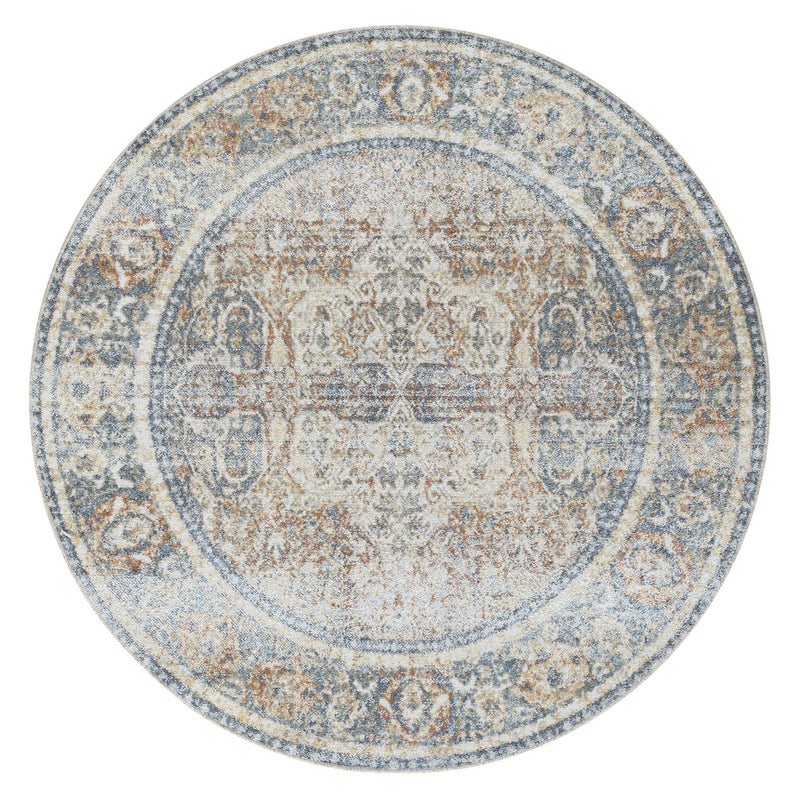 Easy Mild Coral Round Rug