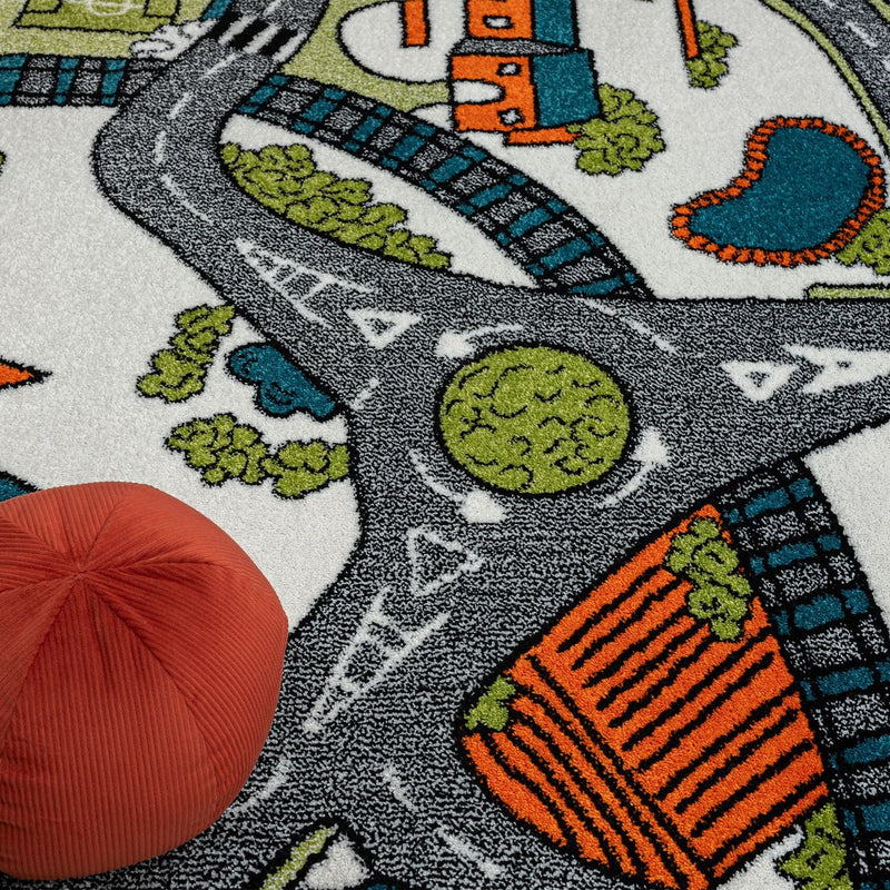 KidsVillage Road Cream Rug