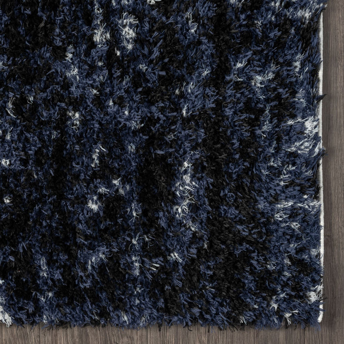 Deluxe Lavage Blue Shaggy Rug