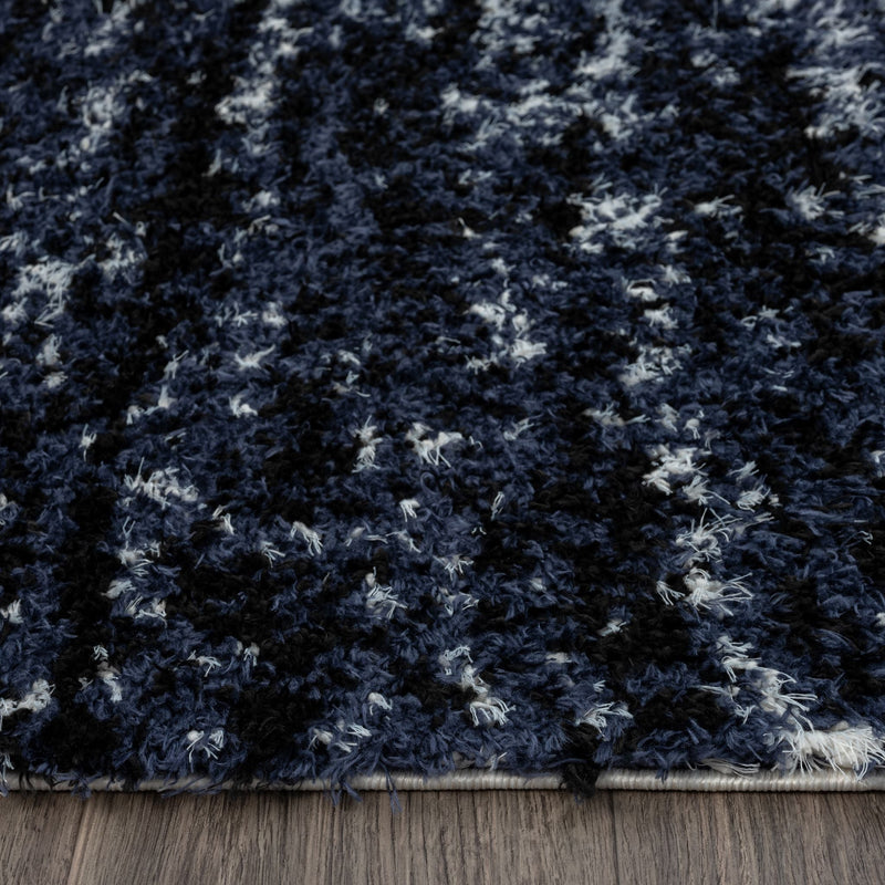 Deluxe Lavage Blue Shaggy Rug