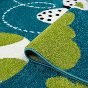 KidsVillage Giraffe Blue Rug