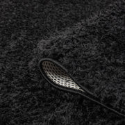 Pilose Black Rug Runner Rug