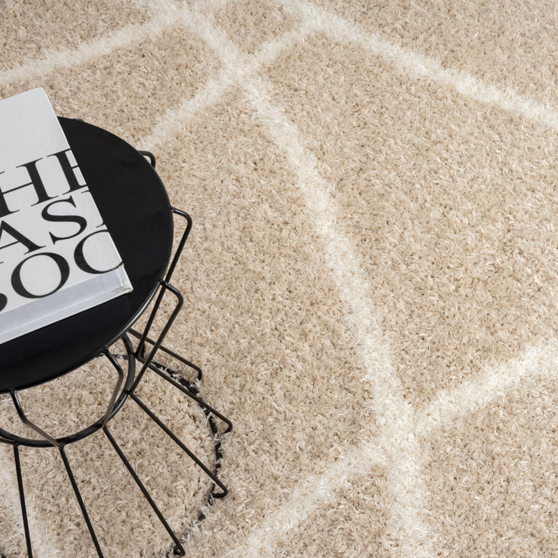 Deluxe Fawn Shaggy Rug