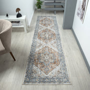 Easy Moderate Aqua Runner Rug