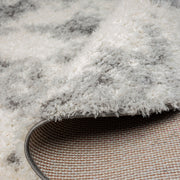 Deluxe Ash Shaggy Round Rug