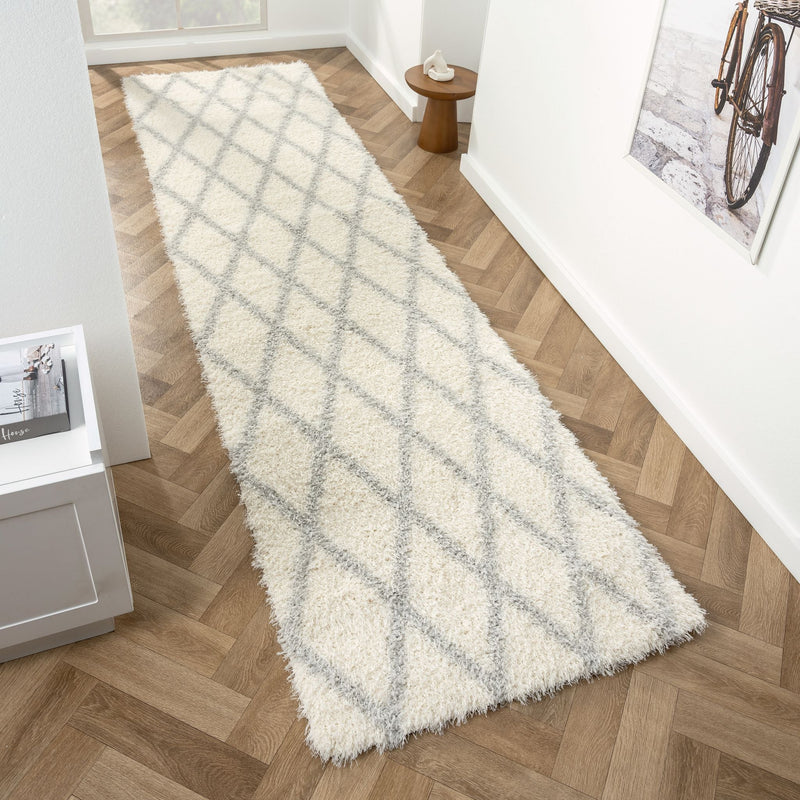 Deluxe Sand Shaggy Runner Rug