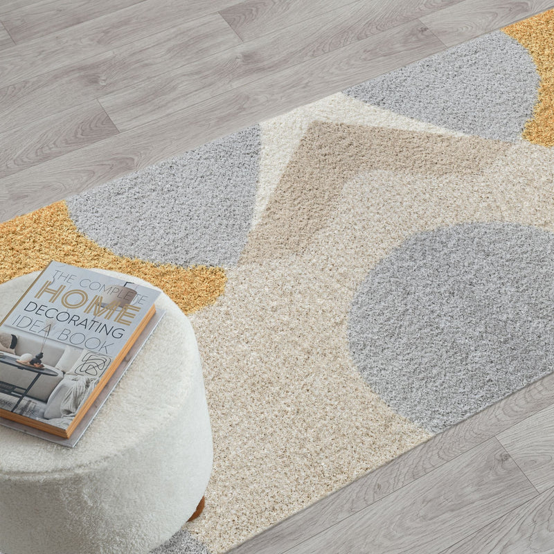 Deluxe Gold Shaggy Runner Rug