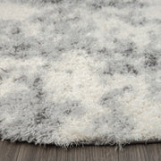 Deluxe Ash Shaggy Round Rug