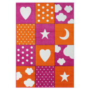 KidsVillage Moon Pink Orange Rug