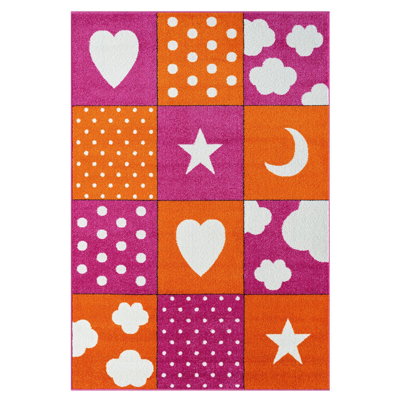 KidsVillage Moon Pink Orange Rug