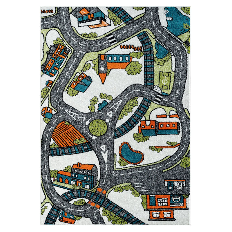 KidsVillage Road Cream Rug