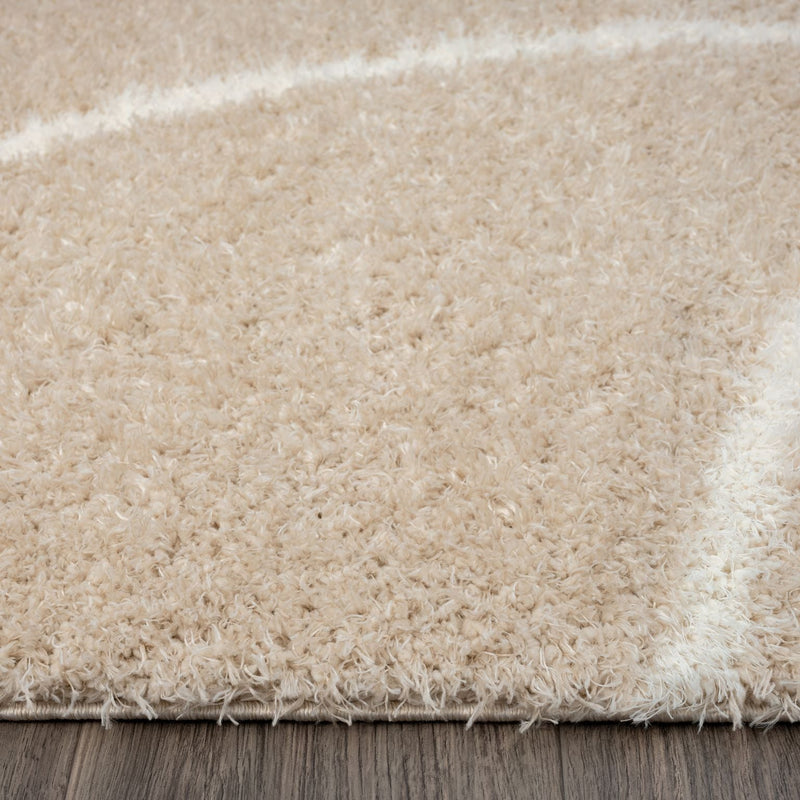 Deluxe Fawn Shaggy Runner Rug