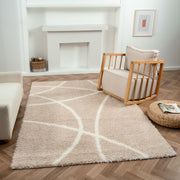 Deluxe Fawn Shaggy Rug
