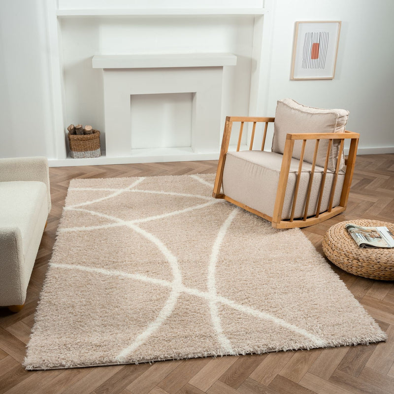 Deluxe Fawn Shaggy Rug