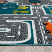 KidsVillage Street Blue Rug