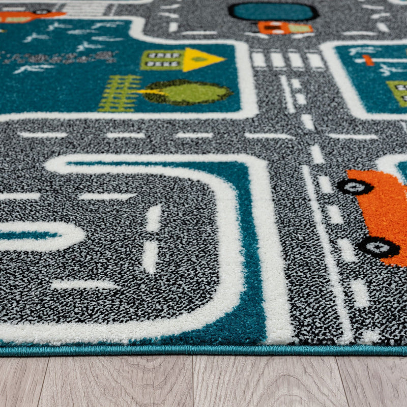 KidsVillage Street Blue Rug