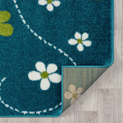 KidsVillage Giraffe Blue Rug