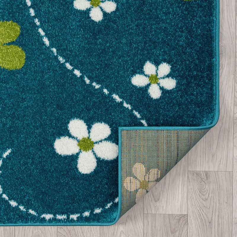 KidsVillage Giraffe Blue Rug