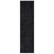Pilose Black Rug Runner Rug
