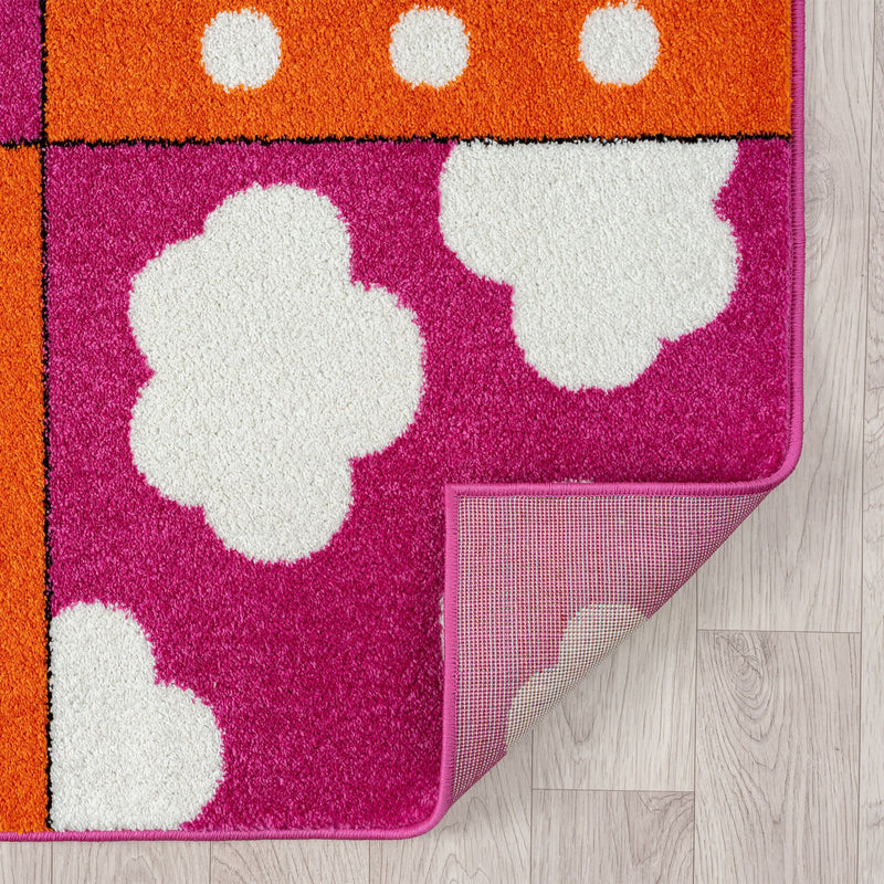 KidsVillage Moon Pink Orange Rug