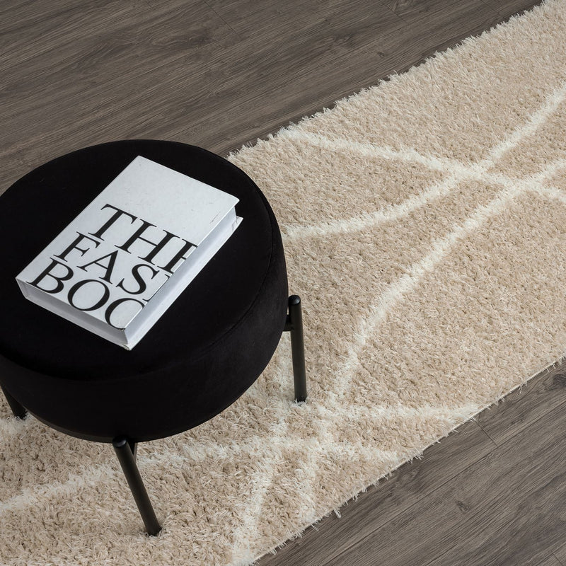 Deluxe Fawn Shaggy Runner Rug