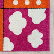 KidsVillage Moon Pink Orange Rug