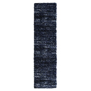 Deluxe Lavage Blue Shaggy Runner Rug