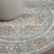 Easy Mild Coral Round Rug