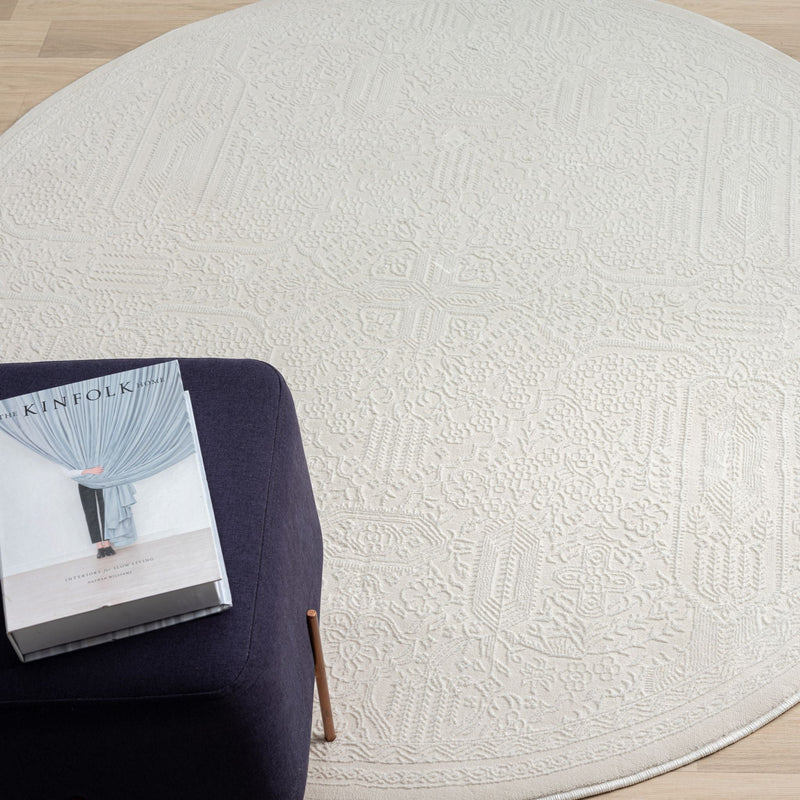 Fancy Rgs Legend Fancy Ivory Round Rug — SydneyRugsOnline