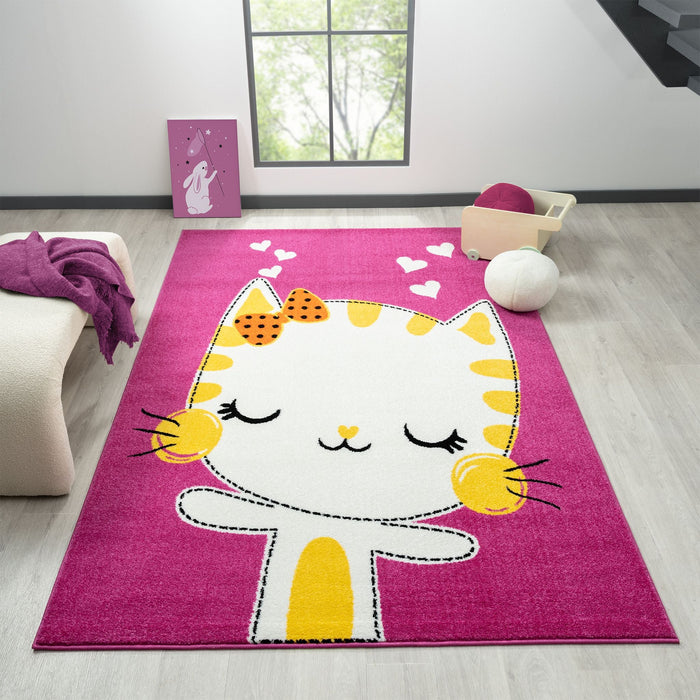 KidsVillage Cat Pink Rug