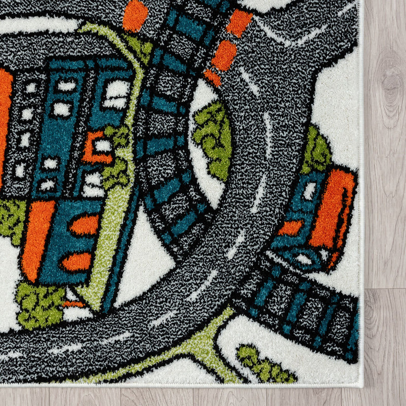 KidsVillage Road Cream Rug