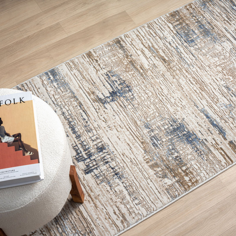 Legend Crock Stone Blue Runner Rug