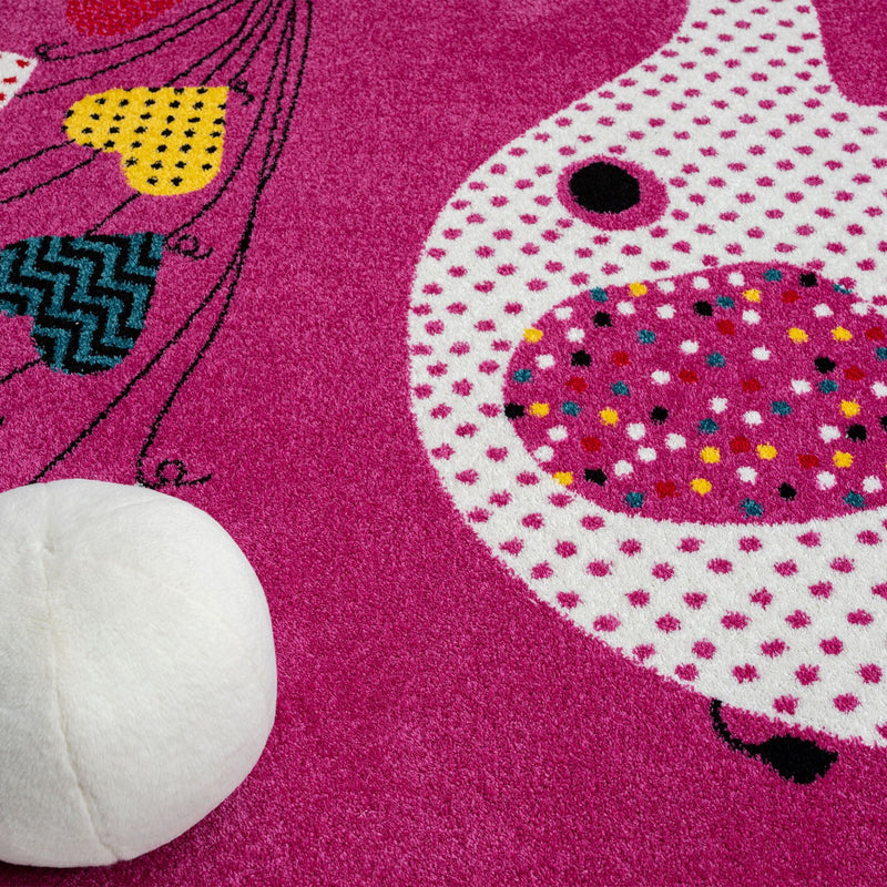 KidsVillage Elephent Pink Rug