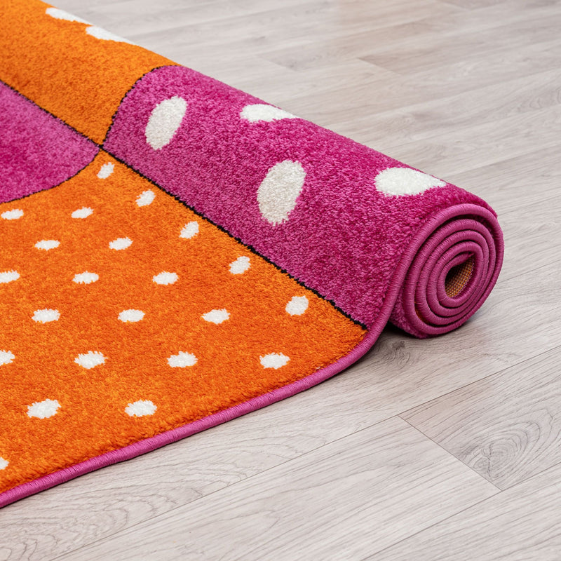 KidsVillage Moon Pink Orange Rug