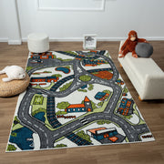 KidsVillage Road Cream Rug
