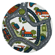 KidsVillage Road Cream Round Rug