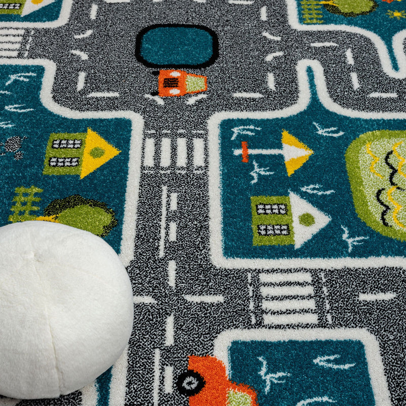 KidsVillage Street Blue Rug
