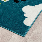 KidsVillage Giraffe Blue Rug